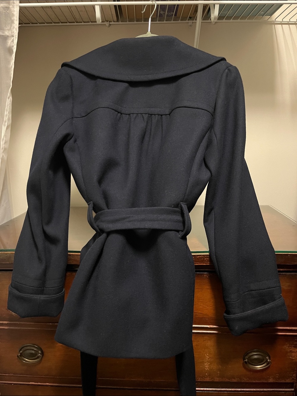 J Crew Women's Size 6 Navy Wool Pea Coat - Picture 15 of 16